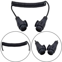 Spiralkabel 13-polig für Anhänger und Caravan...