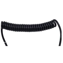 Spiralkabel 13-polig für Anhänger und Caravan – robustes Anhängerkabel mit 12-Volt Anschluss – flexibles Verbindungskabel für Wohnwagen & Bootstrailer – bodenfrei