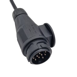 Spiralkabel 13-polig für Anhänger und Caravan – robustes Anhängerkabel mit 12-Volt Anschluss – flexibles Verbindungskabel für Wohnwagen & Bootstrailer – bodenfrei