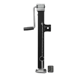 Preiswert&Gut 2x Anhängerstützen 62 - 100 cm bis 2500kg – Ausdrehstütze verzinkt mit Handkurbel, inkl. Sicherungsbolzen – Kurbelstütze Wohnmobil & Wohnwagenstützen Anhänger Stützen auch fürs Wohnmobil