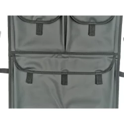 Auto Organizer für Rückenlehne vorne H 76 x B 42 cm Kunstleder schwarz Autositz Organizer große Sitze für LKW KFZ VW Bus VAN T5 T6 Befestigung Ösen Gummibänder