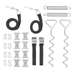 Sturmband Markise Abspannset Hold Down Side Kit kompatibel mit Thule Omnistor Markise für Wohnmobil Wohnwagen mit Spanngurt Spiralanker