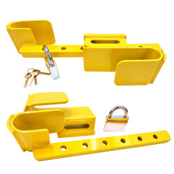 2 x Containerschloss ausziehbar 23–42 cm aus gehärtetem Stahl mit Korrosionsschutz für Containerstangen und LKW Stangen Doppelflügeltüren Diebstahlsicherung für Seecontainer Baucontainer etc.