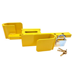 2 x Containerschloss ausziehbar 23–42 cm aus gehärtetem Stahl mit Korrosionsschutz für Containerstangen und LKW Stangen Doppelflügeltüren Diebstahlsicherung für Seecontainer Baucontainer etc.