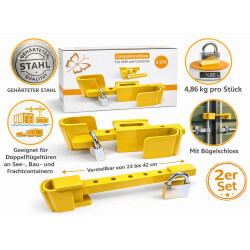 2 x Containerschloss ausziehbar 23–42 cm aus...