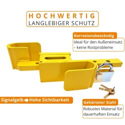 2 x Containerschloss ausziehbar 23–42 cm aus...