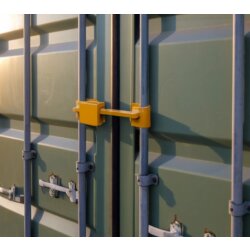 2 x Containerschloss ausziehbar 23–42 cm aus gehärtetem Stahl mit Korrosionsschutz für Containerstangen und LKW Stangen Doppelflügeltüren Diebstahlsicherung für Seecontainer Baucontainer etc.