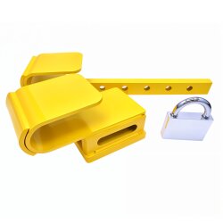 Containerschloss 2er Set Seecontainer Schloss verstellbar 23–42 cm aus gehärtetem Stahl signalgelb Diebstahlsicherung für LKW & Container