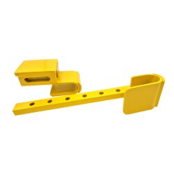 Containerschloss 2er Set Seecontainer Schloss verstellbar 23–42 cm aus gehärtetem Stahl signalgelb Diebstahlsicherung für LKW & Container