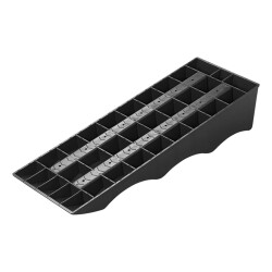 AS 2er Set Auffahrkeile für Wohnmobil & Wohnwagen – 3-stufige Ausgleichskeile (4/7/10 cm), rutschfeste Unterlegkeile bis 5t Achslast, UV-beständiger Kunststoff, Schwarz AS
