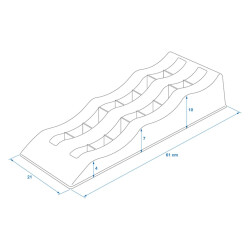 AS 2er Set Auffahrkeile für Wohnmobil & Wohnwagen – 3-stufige Ausgleichskeile (4/7/10 cm), rutschfeste Unterlegkeile bis 5t Achslast, UV-beständiger Kunststoff, Schwarz AS