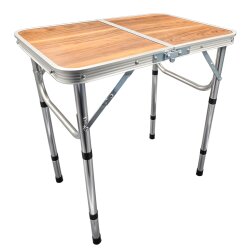Campingtisch klappbar 60x40cm Höhenverstellbar 26cm 50cm 62cm 2,5kg Traglast bis 30 kg