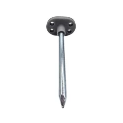 10× Heringe für Bodenplane Zeltheringe 10cm Ø6mm Stahl silber mit Kunststoffkopf zum Einschlagen für Campingzelte Vorzelte, Sonnensegel, Pavillon Vorzeltteppich