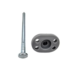 10× Heringe für Bodenplane Zeltheringe 10cm Ø6mm Stahl silber mit Kunststoffkopf zum Einschlagen für Campingzelte Vorzelte, Sonnensegel, Pavillon Vorzeltteppich