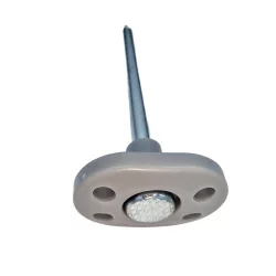 10× Heringe für Bodenplane Zeltheringe 10cm Ø6mm Stahl silber mit Kunststoffkopf zum Einschlagen für Campingzelte Vorzelte, Sonnensegel, Pavillon Vorzeltteppich