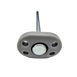 10× Heringe für Bodenplane Zeltheringe 10cm Ø6mm Stahl silber mit Kunststoffkopf zum Einschlagen für Campingzelte Vorzelte, Sonnensegel, Pavillon Vorzeltteppich