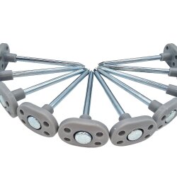 Zeltheringe Metall Ø 6 mm × 10 cm – 10 Stück Bodenanker & Erdnägel – stabile Camping-Heringe für Zelt, Bodenplane & Sonnensegel