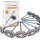 10× Heringe für Bodenplane Zeltheringe 10cm Ø6mm Stahl silber mit Kunststoffkopf zum Einschlagen für Campingzelte Vorzelte, Sonnensegel, Pavillon Vorzeltteppich