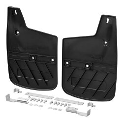 Schmutzfänger Fiat Ducato 250 vorne 2x Stück ab 07/2006 PVC A3-Stahl Schwarz 36,5 x 25 cm kompatibel Citroën Jumper Peugeot Boxer Modell II Radkasten Montage Schrauben