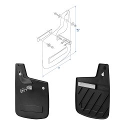 2 x Schmutzfänger Hinterrad Kompatibel mit Fiat Ducato ab 07/2006 mit Befestigungsmaterial