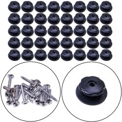 40 x Planenösen mit Zubehör für Anhängernetze Ø 30/38 mm - Planenknöpfe Anhänger Plane & Netz - Planenbefestigung Zwischenraum Höhe ca. 60 mm mit Schrauben ca. 30 mm