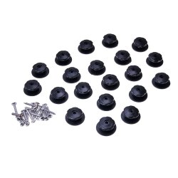 40 x Planenösen mit Zubehör für Anhängernetze Ø 30/38 mm - Planenknöpfe Anhänger Plane & Netz - Planenbefestigung Zwischenraum Höhe ca. 60 mm mit Schrauben ca. 30 mm