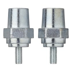 2x Batteriepoladapter M6 verzinkter Stahl – Batterieklemmen KFZ 12V für Lithium Batterie Plus/Minus Batteriepole Zinkgewinde M6