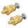 2x Batteriepoladapter – Batterieklemmen KFZ 12V für Lithium Batterie Plus/Minus Batteriepole Messinggewinde M8 mit Schraube und Unterlegscheibe