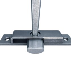 Vierkantschlüssel 7 bis 10 mm und Zungenschloss 10 x 2 cm Set aus Stahl für Anhängerklappen Innenvierkant Klappenverschluss und Türverriegelung 2 teilig robust langlebig Silber