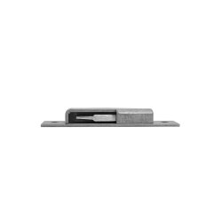 Vierkantschlüssel mit Zungenschloss 2-teiliges Set aus Stahl silber für Anhängerklappen technische Türen Innenvierkant 7–10 mm Schraubmontage