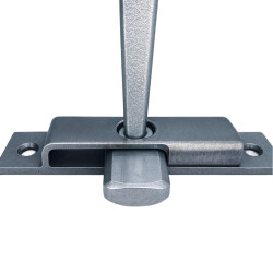 Vierkantschlüssel mit Zungenschloss 2-teiliges Set aus Stahl silber für Anhängerklappen technische Türen Innenvierkant 7–10 mm Schraubmontage