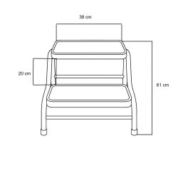 Doppeltrittstufe Wohnwagen aus Stahl – Rutschfeste...