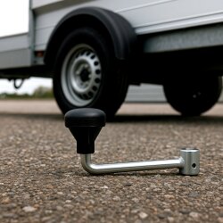Kurbel Stützrad Anhänger 60 mm – Länge 153 mm 239 Gramm Handhebel für Wohnwagen und Anhänger Bugrad Durchmesser 17 mm