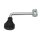 Kurbel Stützrad Anhänger 60 mm – Länge 153 mm 239 Gramm Handhebel für Wohnwagen und Anhänger Bugrad Durchmesser 17 mm