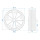 2x Ersatzrad Stützrad für Anhänger – Ø 215mm, 20mm Achsbohrung, 90mm Nabel