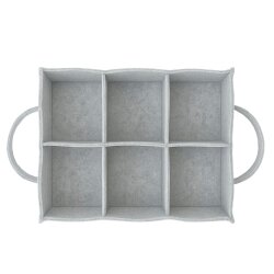 2x Filz Geschirrhalter Set Grau 27×20×17 cm 29×20,5×11,5 cm Tellerhalter für 10 Teller Tassenhalter für 6 Becher Wohnmobil Camping Schrank Organizer