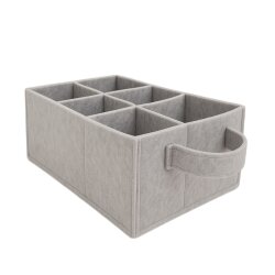 2x Filz Geschirrhalter Set Grau 27×20×17 cm 29×20,5×11,5 cm Tellerhalter für 10 Teller Tassenhalter für 6 Becher Wohnmobil Camping Schrank Organizer