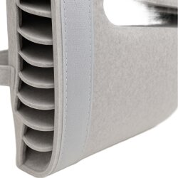 Tellerhalter und Tassenhalter Wohnmobil Halter für 10 Teller und 6 Tassen aus dem Material Filz Grau Aufbewahrung für Küchenschränke