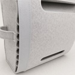 Wohnmobil Tellerhalter Filz für 10 Teller 27x20x17 Geschirrhalterung mit Klettverschluss und Becherhalter für 6 Becher 29x20,5x11,5