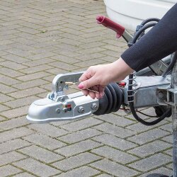 2 x Anhängerschloss für Kugelkupplungen – kompakte Steckschlösser mit je 2 Schlüsseln – Anhängerdiebstahlsicherung & Anhänger Zubehör