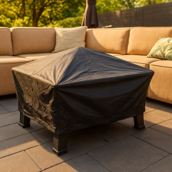 Preiswert & Gut Feuerstelle oder Eiskübel 82x82x50cm 3in1 mit Grillrost mit Abdeckung & Schürhaken - Feuerschale 80cm für den Garten, Terrasse - Holzgrill, 3in1 BBQ Grill - Feuerkorb mit Funkenschutz