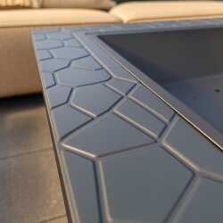 Preiswert & Gut Feuerstelle oder Eiskübel 82x82x50cm 3in1 mit Grillrost mit Abdeckung & Schürhaken - Feuerschale 80cm für den Garten, Terrasse - Holzgrill, 3in1 BBQ Grill - Feuerkorb mit Funkenschutz