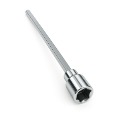 Wohnwagen Kurbel für Akkuschrauber 54 cm stabile Stahl Verlängerung 19 mm 6-Kant Adapter für Kurbelstützen und Ausdrehstützen