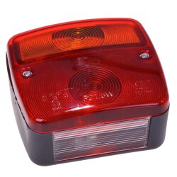 2x Rückleuchten Anhänger Set 12V Set Rücklicht E-Typ 4 Funktionen 12V Universal Blinker, Bremslicht, Schlusslicht und Kennzeichenbeleuchtung