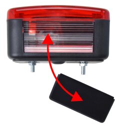 2x Rückleuchten Anhänger Set 12V Set Rücklicht E-Typ 4 Funktionen 12V Universal Blinker, Bremslicht, Schlusslicht und Kennzeichenbeleuchtung