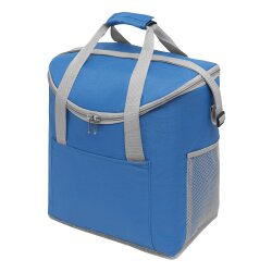 Kopie von Kühltasche groß Blau Grau 32x23x37 cm mit Tragegurt – Isoliertasche mit Netzfächern & Reißverschlussfach – Gefriertasche für 1,5L Flaschen #1