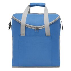 Kopie von Kühltasche groß Blau Grau 32x23x37 cm mit Tragegurt – Isoliertasche mit Netzfächern & Reißverschlussfach – Gefriertasche für 1,5L Flaschen #1