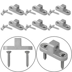 6x Vorzeltösen Metall senkrecht – Wandösen inkl. Schrauben, rostfrei, Wohnwagen