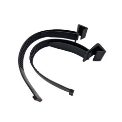 Spanngummi für Außenspiegel Wohnwagen – Ersatzgummi mit Klemmstück – 40 cm Gummiband schwarz – strapazierfähig, UV-beständig – Campingzubehör – 2er Set