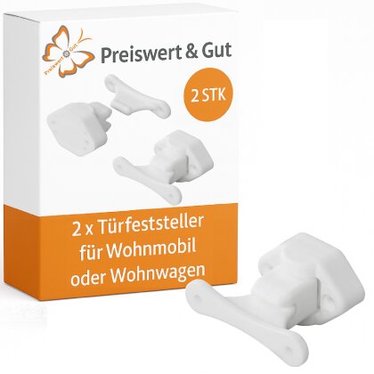 Türhalter Set 2 Stück Wohnmobil schwenkbar und fest POM Kunststoff Türfeststeller Türschnapper 2025 für Wohnwagen Reisemobil Schraubenabstand 46 mm und 31 mm robust und langlebig